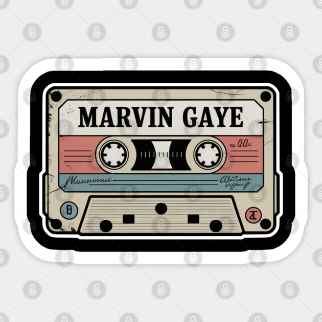 Vintage Cassette - Marvin Gaye Sticker by UrbanLifeApparel